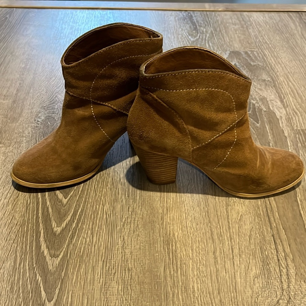 Shoe mint Suede Like Ankle Boots with Block Heel 7.5 Women’s shoes